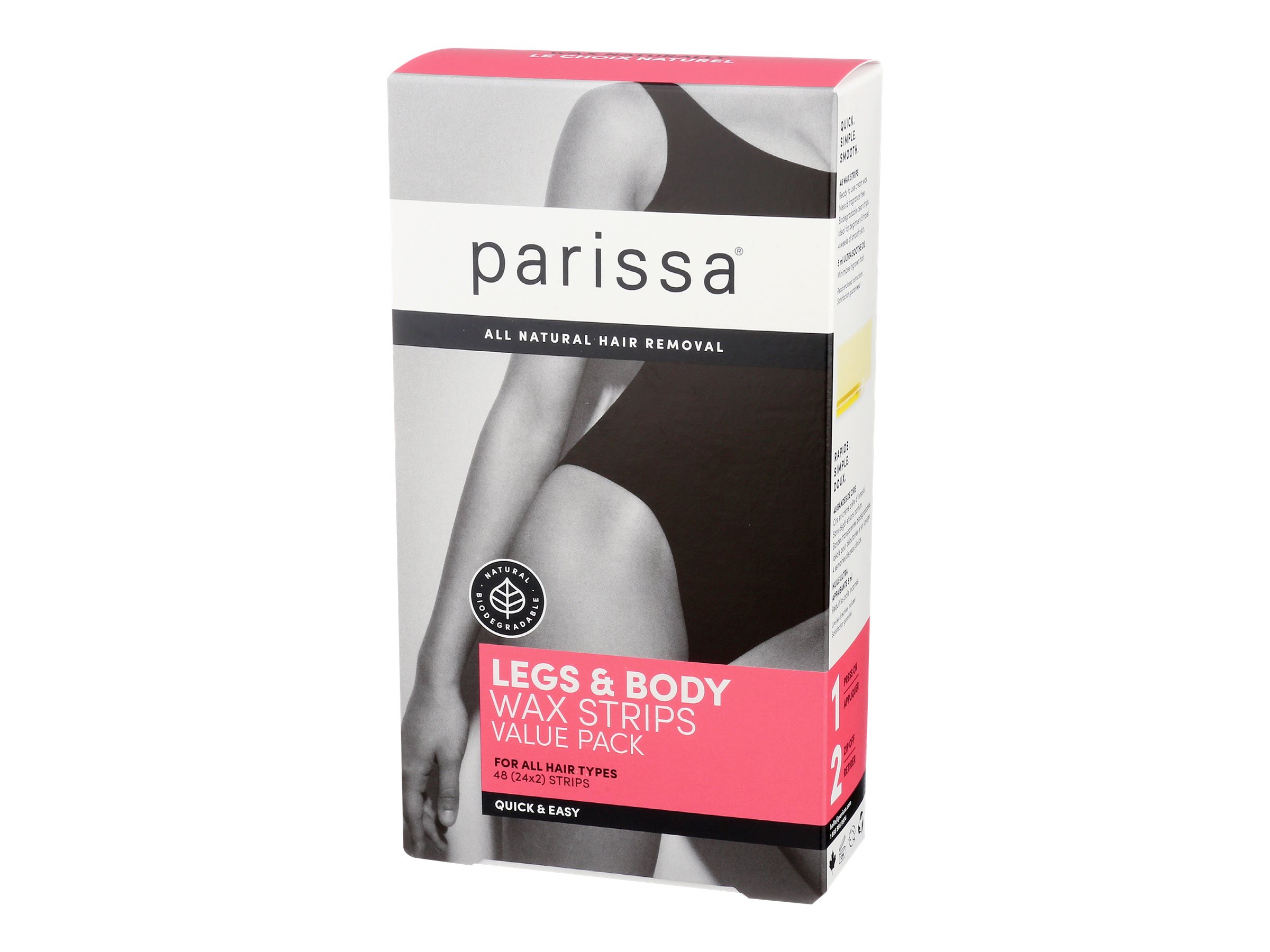 Parissa Leg & Body Wax Strips Value Pack - 48s