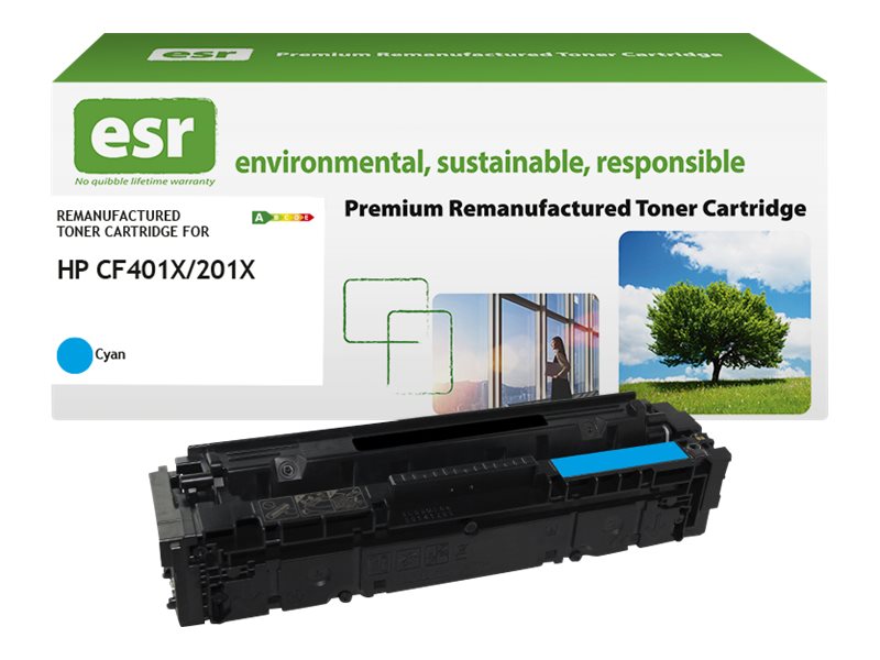 ESR Toner cartridge compatible with HP CF401X cyan High Capacity remanufactured 2.300 pages