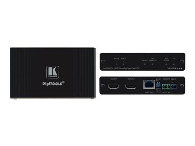 Kramer DigiTOOLS VS-21DTP Video/audio switch 2 x HDMI desktop PoE