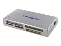 Integral MultiCard Reader - Card reader (MS, MS PRO, MMC, SD, MS Duo, xD, MS PRO Duo, CF, RS-MMC, MMCmobile, microSD, MMCplus, SDHC, MS Micro, microSDHC) - USB 2.0