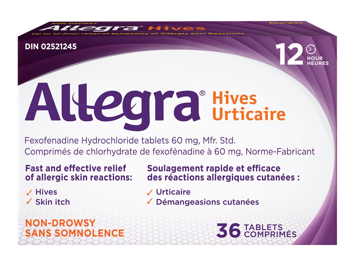 Allegra Hives 12 Hours Tablets - 60mg - 36's