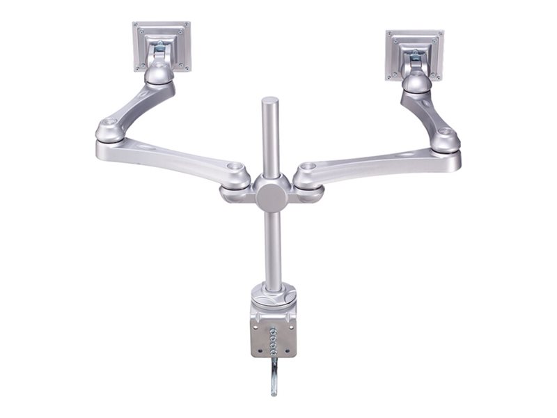 DESK MOUNT DUAL 10-30IN SILVER MAX15KG.VESA75X75TO100X100MM – Neomounts Select