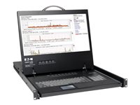 Eaton Tripp Lite Series 8-Port Rack Console VGA KVM Switch w/ 19" LCD 1U TAA - KVM console with KVM switch - 8 ports