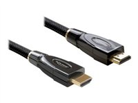 DeLOCK HDMI han -> HDMI han 2 m Antracit (sort)