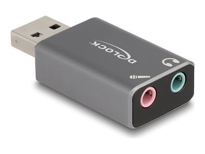 DELOCK Externe USB Soundkarte mit 2 x 3,5 mm Klinkenbuchse HUBs