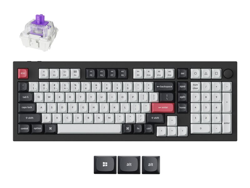 Keychron Q5 HE keyboard QMK custom fully assembled knob 96% carbon black Input Product shot Front 79500