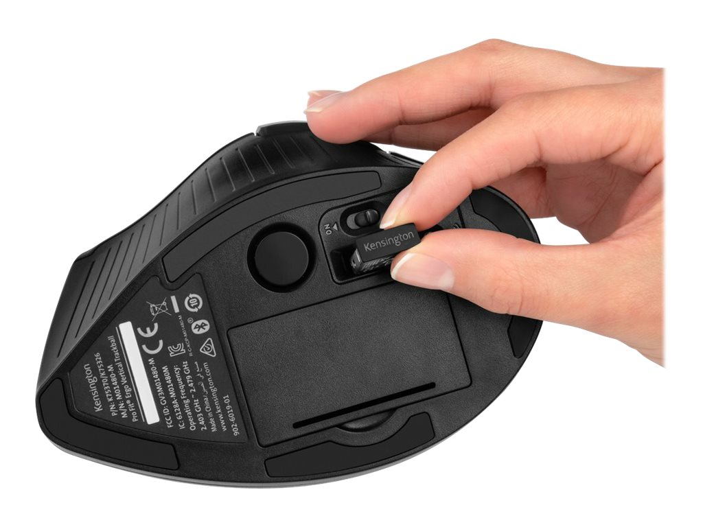 Kensington Pro Fit Ergo Vertical Wireless Trackball trackball Bluetooth 2.4 Usage / lifestyle Bottom 72040