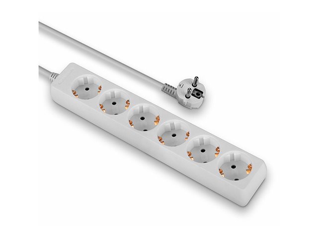 LINDY Mains 6 way gang socket