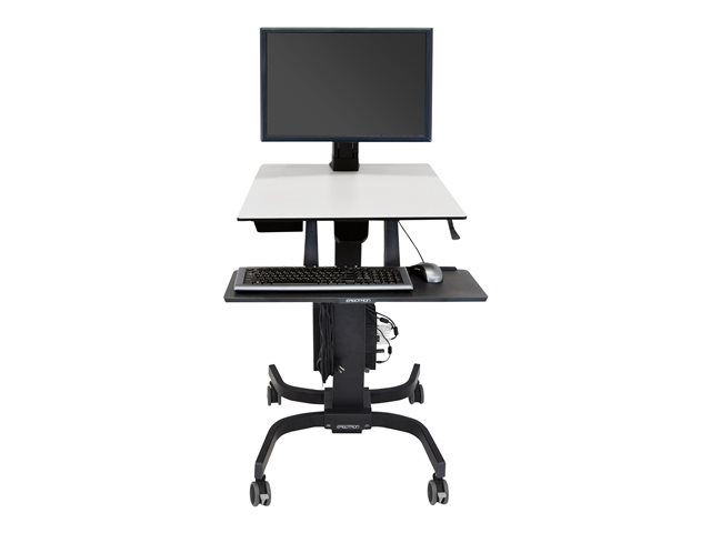 Image of Ergotron WorkFit-C Single HD - sit/standing workstation - rectangular - grey