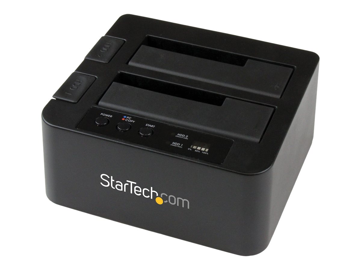 StarTech.com Dual Bay USB 3.0/ eSATA Hard Drive Duplicator Dock for 2.5" & 3.5" SATA SSD HDD with UASP (6Gbps)
