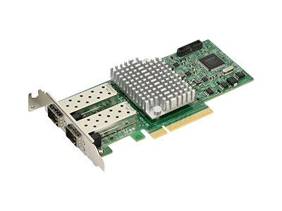 Supermicro AOC-S25G-m2S network adapter PCIe 3.0 x8 25 Gigabit SFP28 x Product shot Left-angle 79150