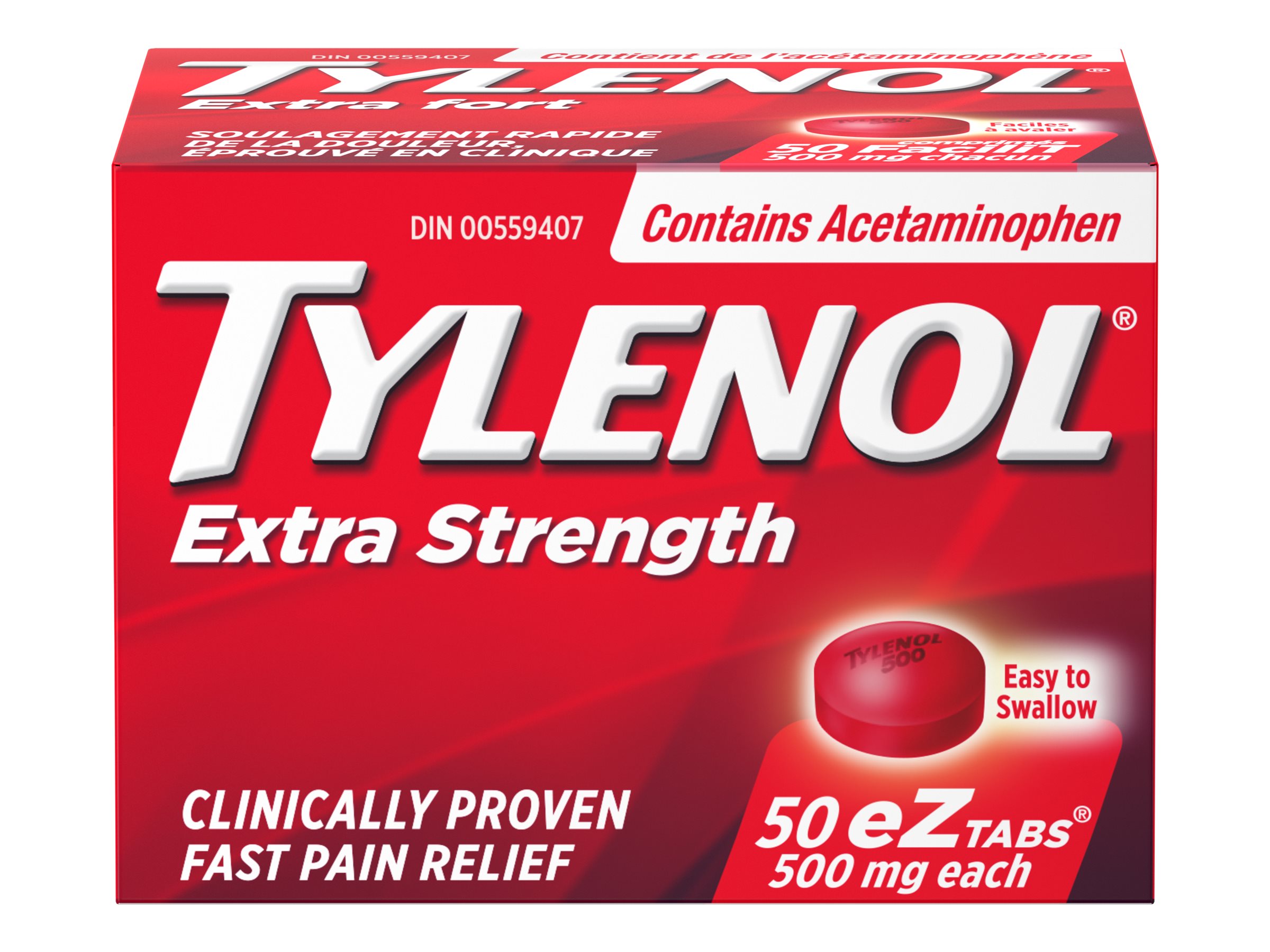 Tylenol* Extra Strength eZ tabs - 50's