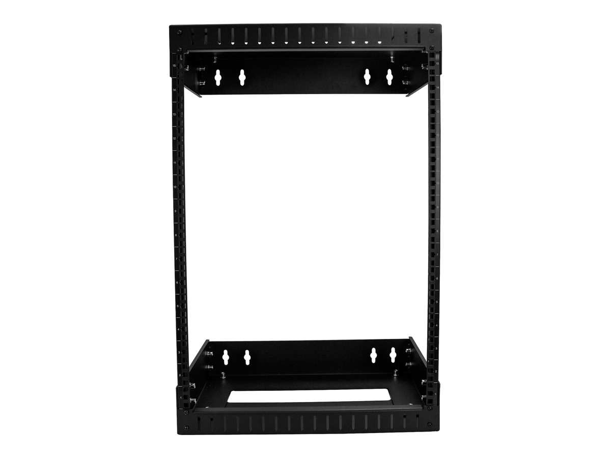 StarTech.com 15U 19" Wall Mount Network Rack, Adjustable Depth 12-20" 2 Post Open Frame Server Room Rack for AV/Data/ IT Communication/Computer Equipment/Switch with Cage Nuts & Screws - 15U Adjustable Rack - rozvaděč stojanový - 15U – foto 2