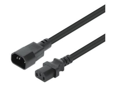 Manhattan Stromkabel C13 auf C14 1m schwarzm schwarz