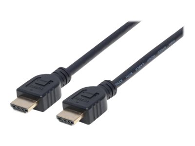 Vorming vrouwelijk maagpijn Manhattan HDMI In-Wall CL3 Cable with Ethernet, 4K@60Hz (Premium High  Speed), 2m, Male to Male, Black, Ultra HD 4k x 2k, In-Wall rated, Fully  Shielded, Gold Plated Contacts, Lifetime Warranty, Polybag 