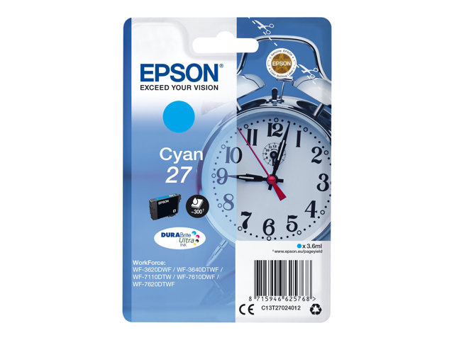 Image of Epson 27 - cyan - original - ink cartridge