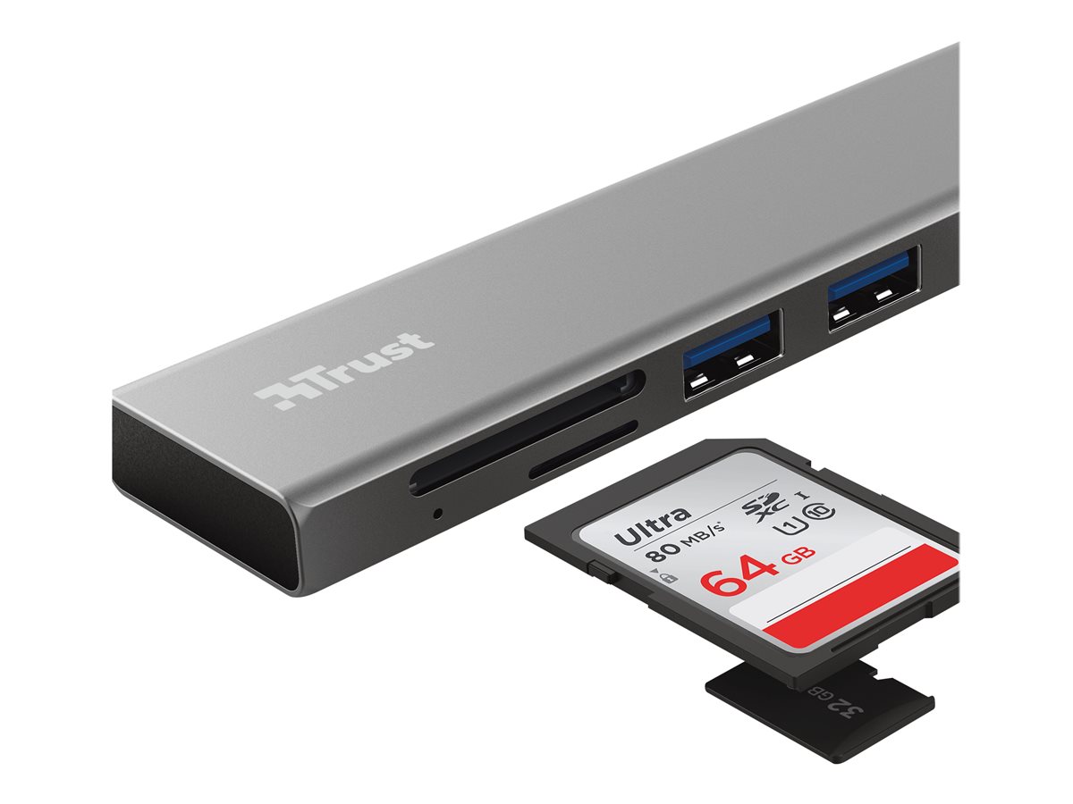TRUST Hub USB-C HALYX 5 ports 3 USB 1 SD