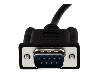 StarTech.com 1m Black DB9 RS232 Serial Null Modem Cable F/M - DB9 Male to Female - 9 pin Null Modem Cable - 1x DB9 (M), 1x DB9 (F), Black