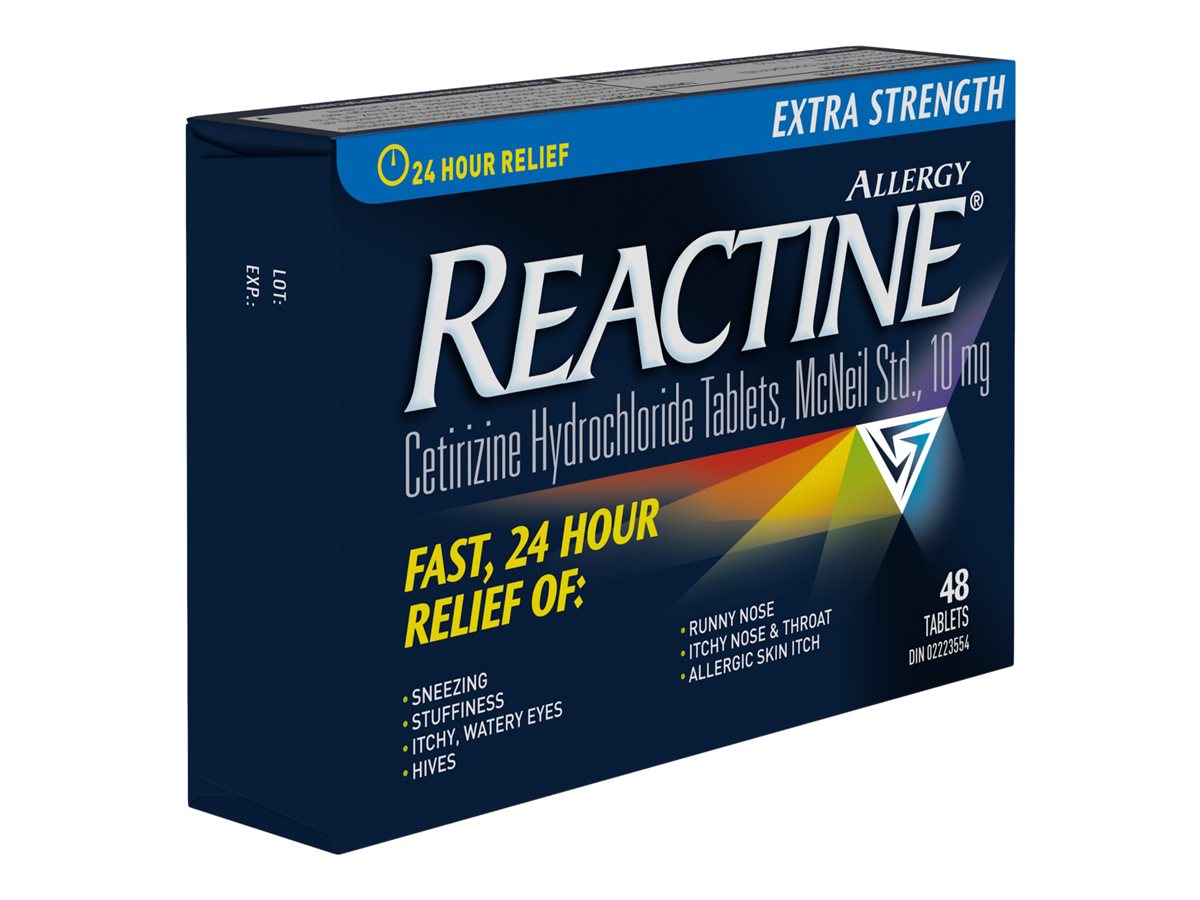 Reactine Allergy Extra Strength Cetirizine Hydrochloride Tablets - 10mg - 48's