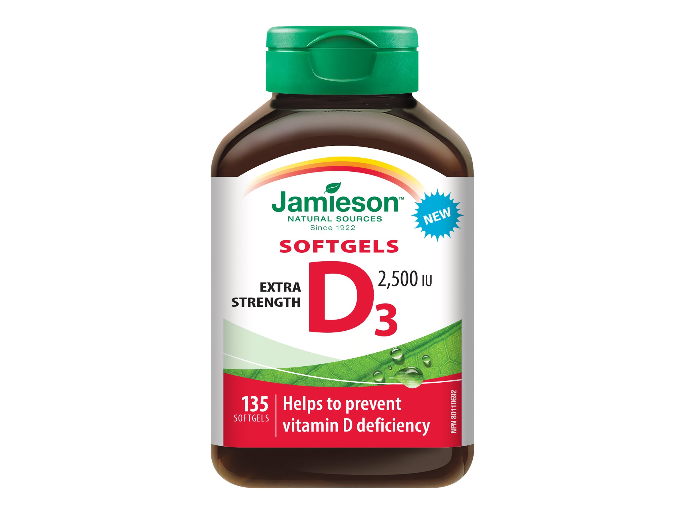 Jamieson Natural Sources Extra Strength Vitamin D3 Softgels - 135's