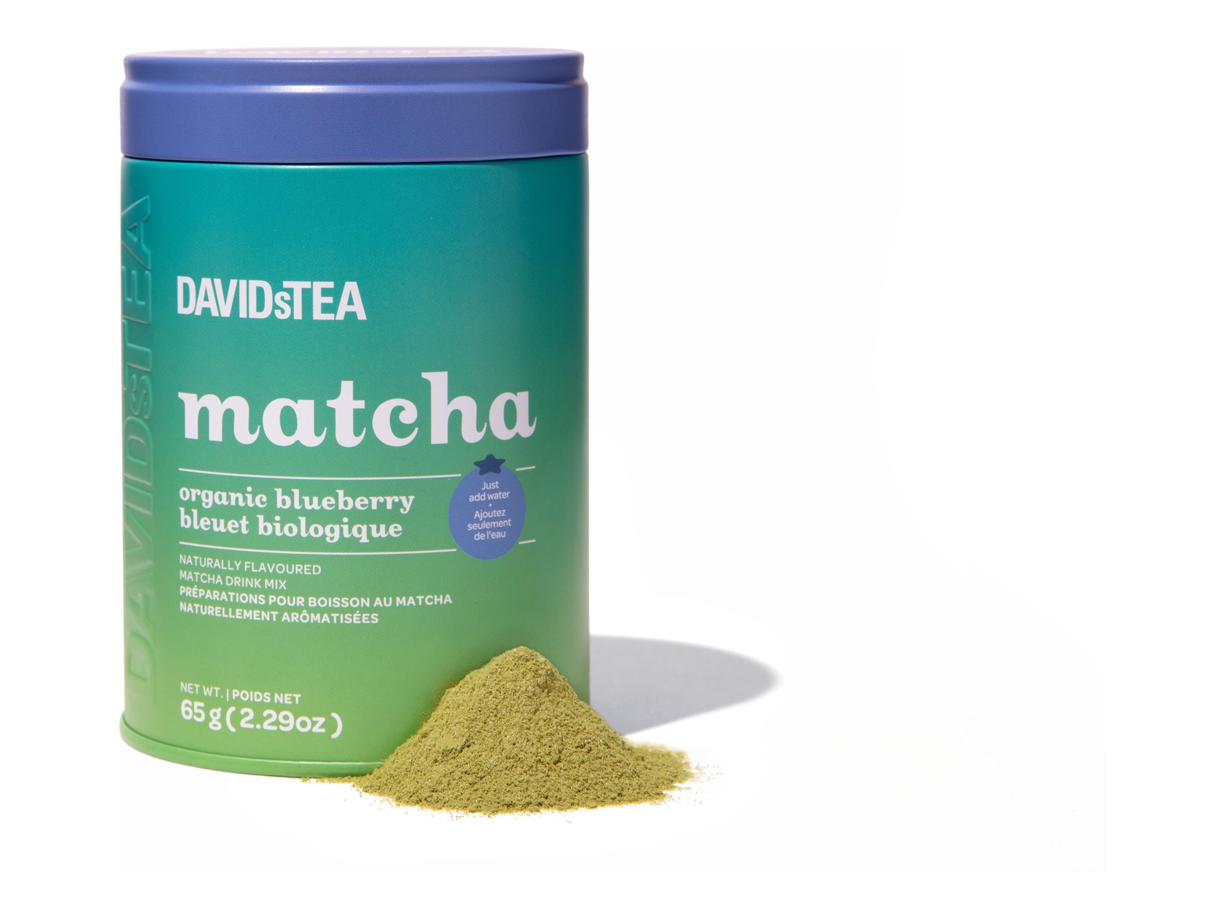 DAVIDsTEA Matcha Powder - Organic Blueberry - 65g