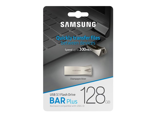 SAMSUNG BAR PLUS 128GB Champagne Silver MUF-128BE3/APC