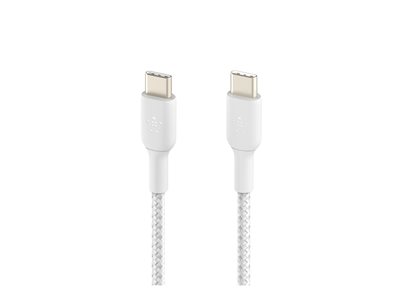 BELKIN Câble tressé USB-C USB-C 1m blanc