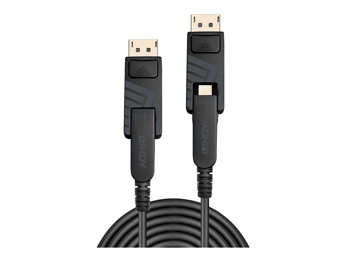 LINDY Fibre Optic Hybrid DP 1.4 70m