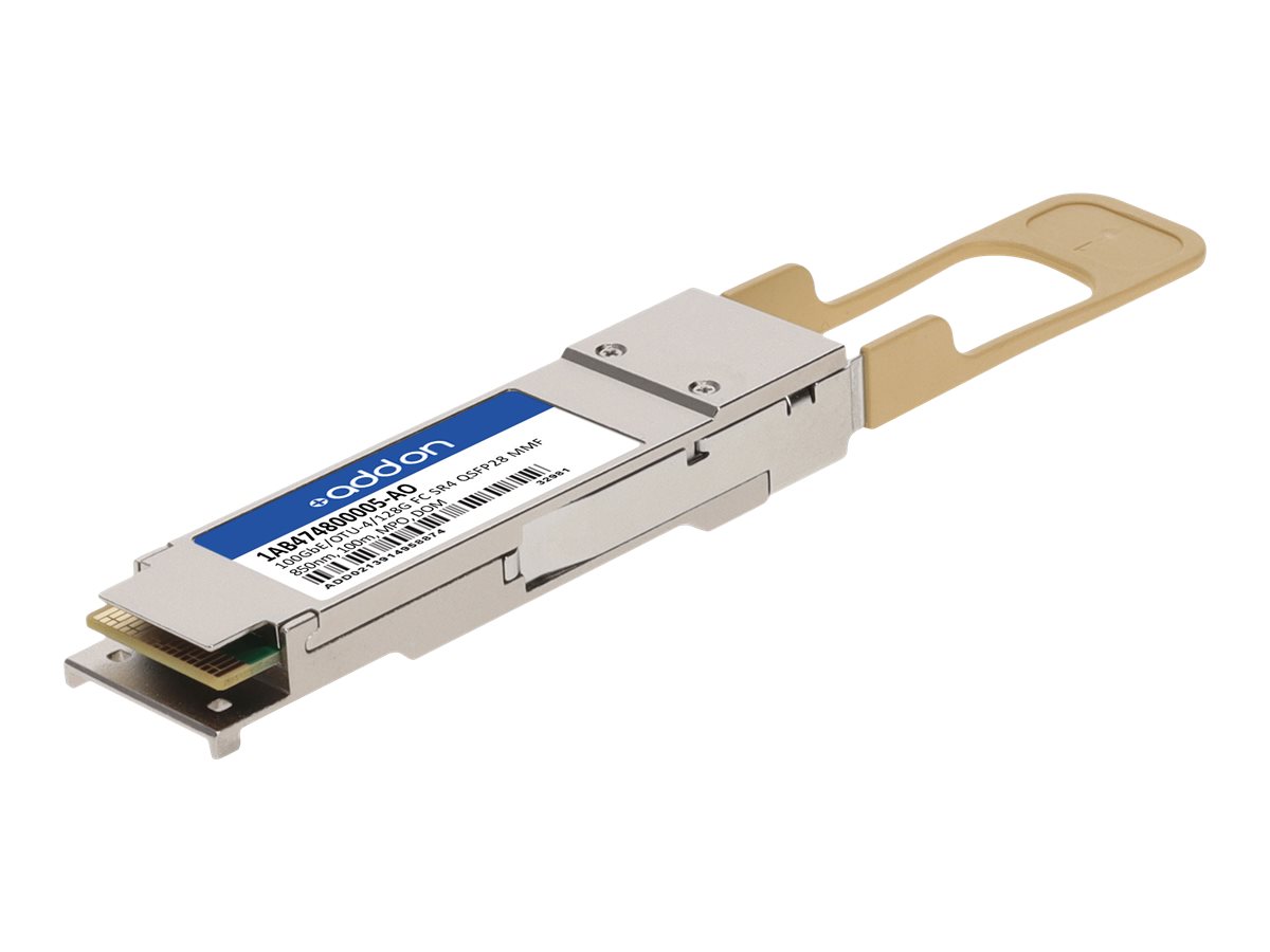 AddOn - QSFP28 transceiver module (equivalent to: Alcatel-Lucent Nokia 1AB474800005)