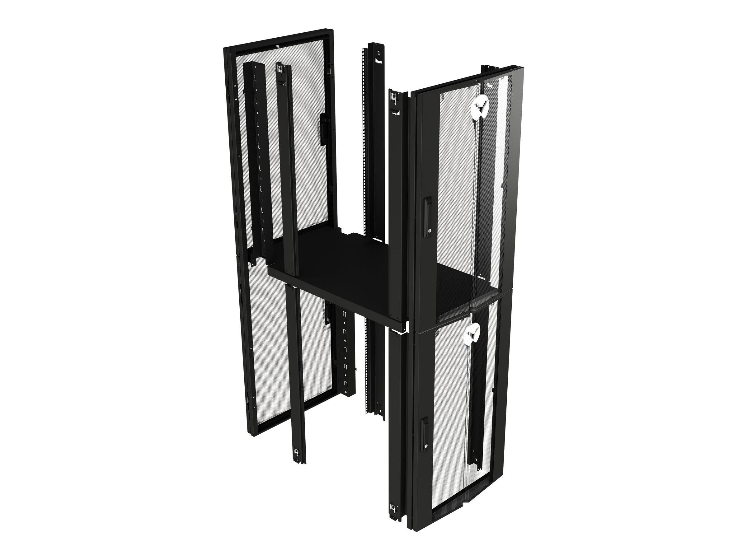 Vertiv - Rack cable organizer - front and rear - black