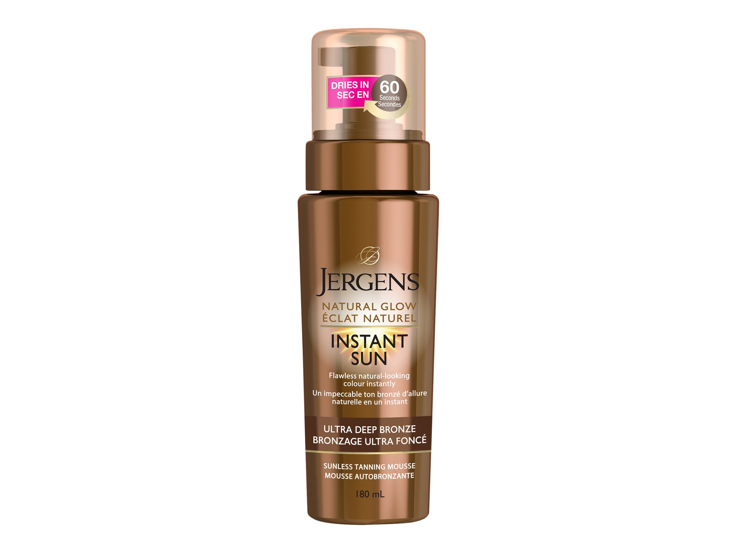 JERGENS INSTANT SUN U/D BRZ 180ML/MOUSS