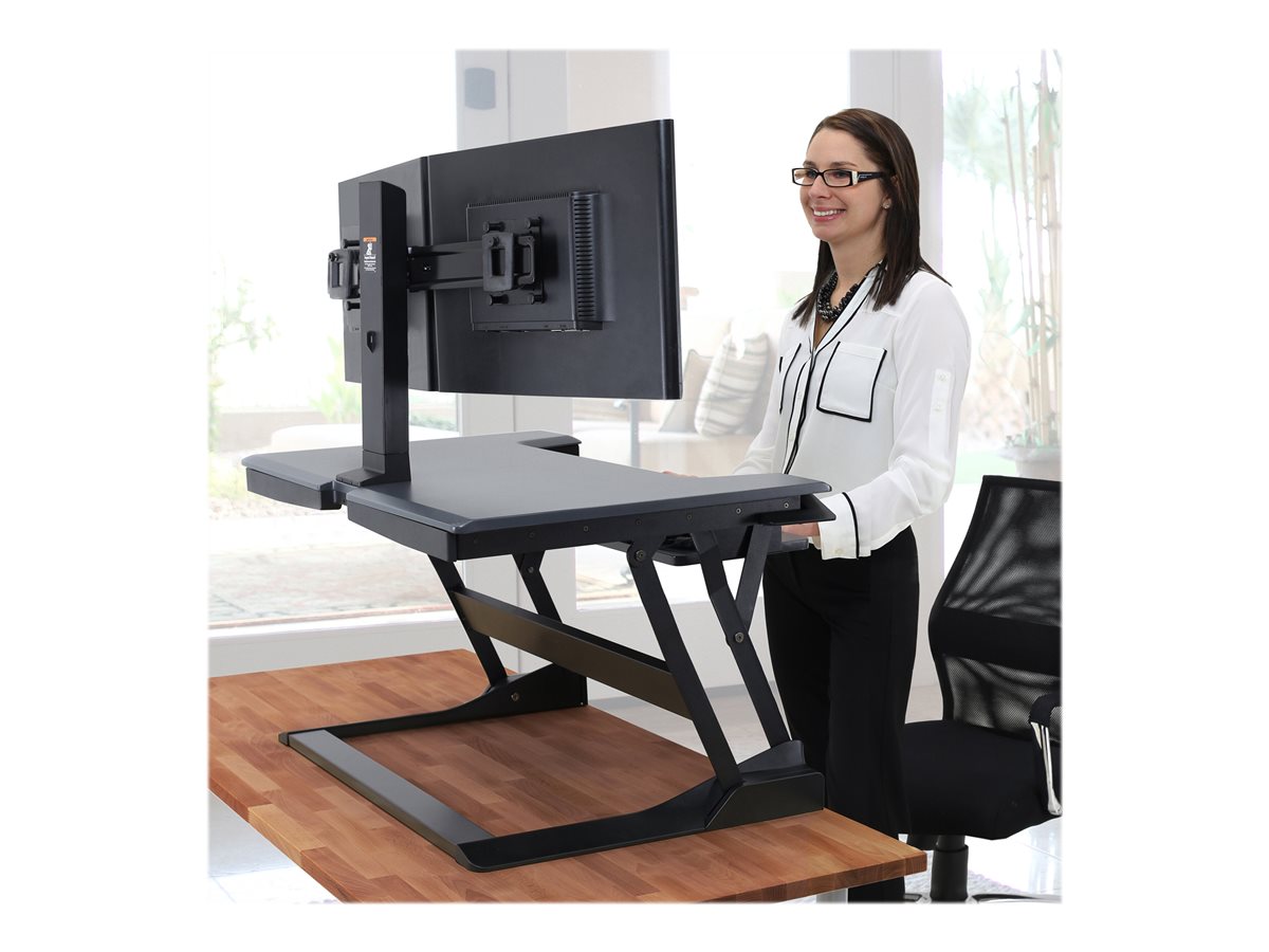 Ergotron WorkFit-T Medium - nástavec na stůl - tmavě šedá - černá, šedá – foto 3