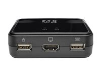 Eaton Tripp Lite series 2-Port USB/HD Cable KVM Switch with Audio/Video, Cables and USB Peripheral Sharing - KVM / audio / USB switch - 2 ports