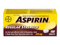Bayer Aspirin Regular Strength Tablets 325mg - 100's