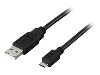 DELTACO USB-299S USB-kabel 25cm Sort