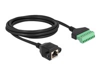 DeLOCK CAT 6 Ikke afskærmet parsnoet (UTP) 2m Kabel til netværksadapter Sort/grøn