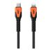 UAG Rugged Charging Cable USB-C to Lightning 5ft- Black/Orange