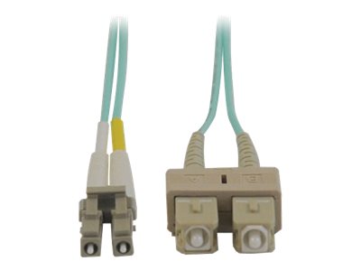 Tripp Lite 2M 10Gb Duplex Multimode 50/125 OM3 LSZH Fiber Optic Patch Cable LC/SC Aqua 6' 6ft 2 Meter