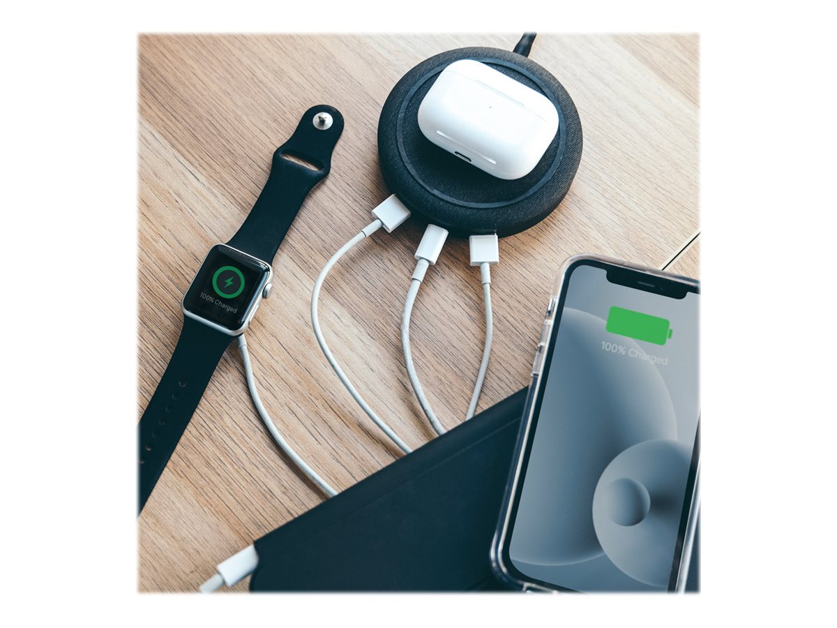 mophie wireless charging mat / power adapter + AC power adapter 2 x USB USB-C 60 Usage / lifestyle Top 72460