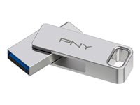 PNY Duo-Link 64GB USB 3.2 Gen 1 / USB-C Grå