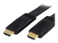 StarTech.com Câble plat - HDMI vers HDMI avec Ethernet - Ultra HD 4k x 2k - 7,6 m (HDMIMM25FL)