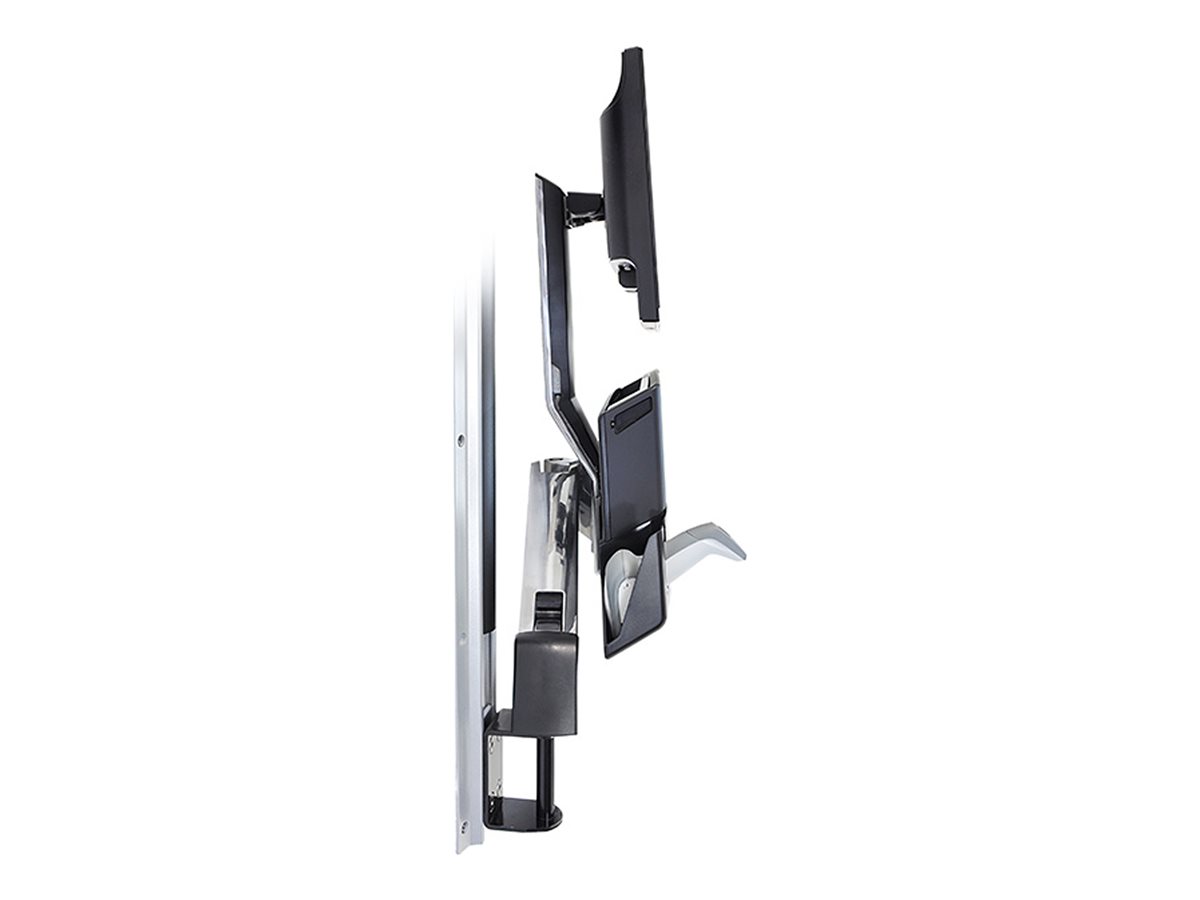 Ergotron StyleView Sit-Stand Combo System with Worksurface montážní sada - pro LCD displej / klávesnice / myš / skener čárových kódů / CPU - malý držák CPU - leštěný hliník – foto 3