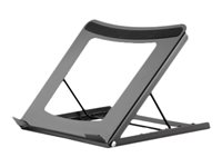 Manhattan Laptop and Tablet Stand, Adjustable (5 positions), Suitable for all tablets and laptops up to , Portable and Lightweight, Steel, Black, Lifetime Warranty Notebook/tabletstander 1-pack Sort