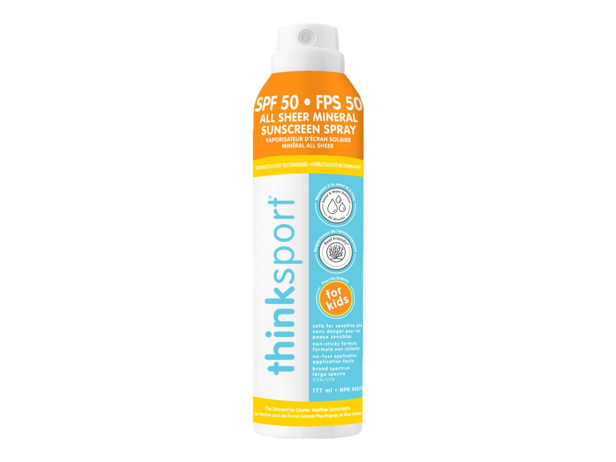 ThinkSport Kids Clear Sunscreen Spray - SPF 50 - 177ml