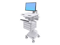 Ergotron StyleView Cart with LCD Arm, SLA Powered, 3 Drawers cart - open architecture - for LCD display / keyboard / mouse / CPU / notebook / barcode scanner - TAA Compliant
