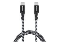 Sandberg Survivor USB Type-C kabel 1m Sort Hvid