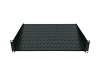 Intellinet 19" Cantilever Shelf, 2U, 2-Point Front Mount, 250mm Depth, Max 25kg, Black, Three Year Warranty - rack shelf - 2U