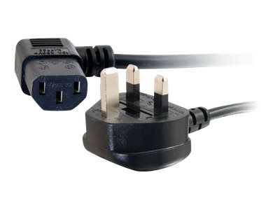 C2G 1m 18 AWG UK 90° Power Cord (IEC320C13R to BS 1363) - elektrický kabel - power IEC 60320 C13 do BS 1363 - 1 m – foto 2