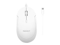 Macally UCDYNAMOUSEW Mouse quiet click right and left-handed optical 3 buttons wired 