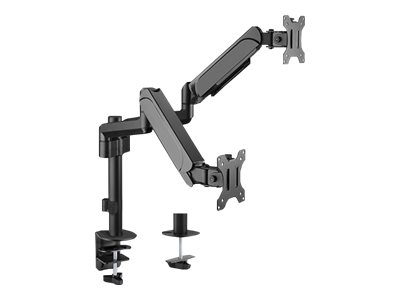 Lumi LDT48-C024 mounting kit adjustable arm for 2 LCD displays matte Product shot Left-angle 79150